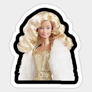 Glam Barbie Gold Art Sticker